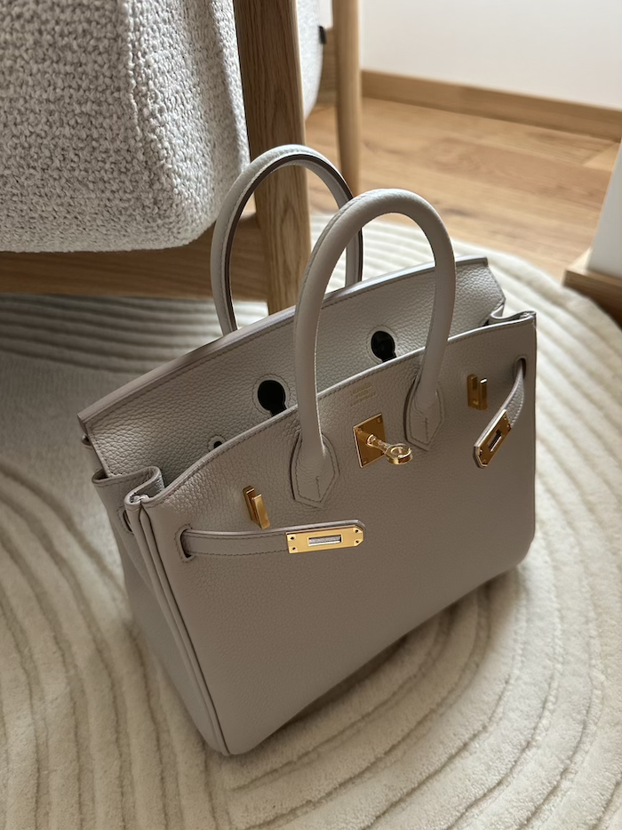 Hermès Birkin 25 Gris Pale Togo Gold Hardware