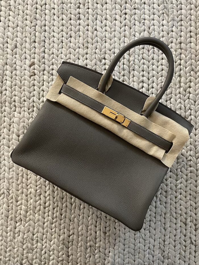 Hermès Birkin 30 Gris Meyer Togo Gold Hardware