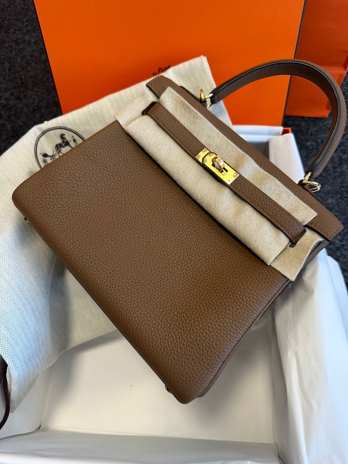 Hermès Kelly 25 Alezan Togo Gold Hardware