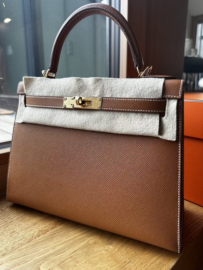 Hermès Kelly 28 Sellier Gold Epsom Gold Hardware